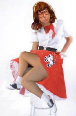 nifty 50s
Keywords: bobby socks saddle shoes poodle skirt